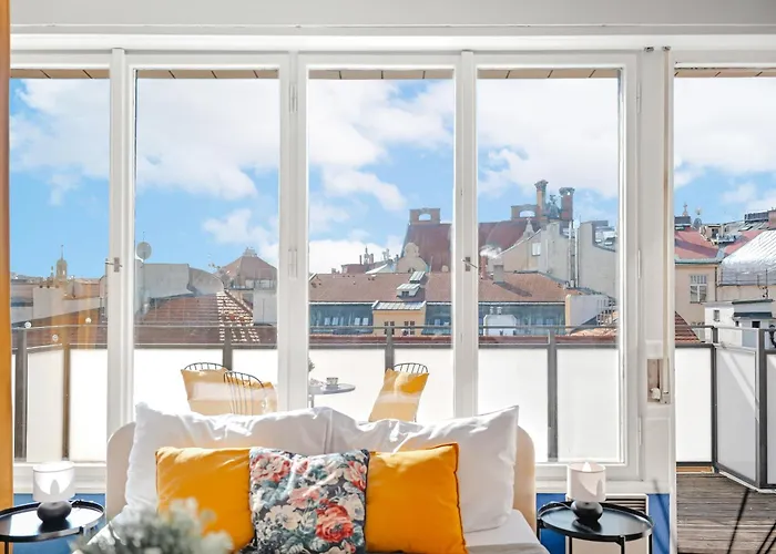 Waterfront River Side Roof - Terrace With View Apartman Prága